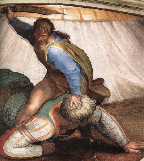 David and Goliath, Michelangelo Buonarroti